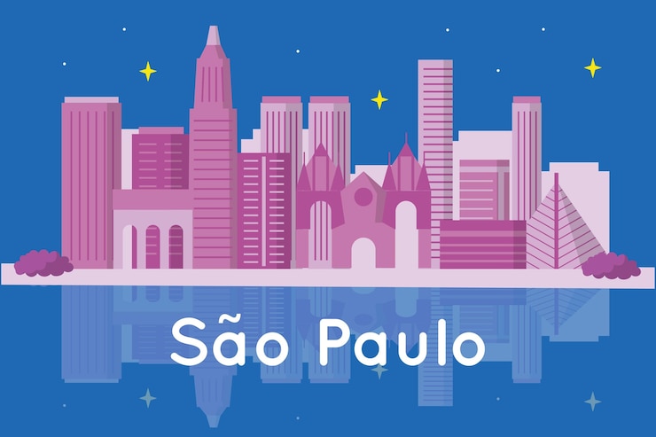 Vector gratuito horizonte de são paulo