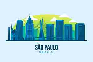 Vector gratuito horizonte de sao paulo