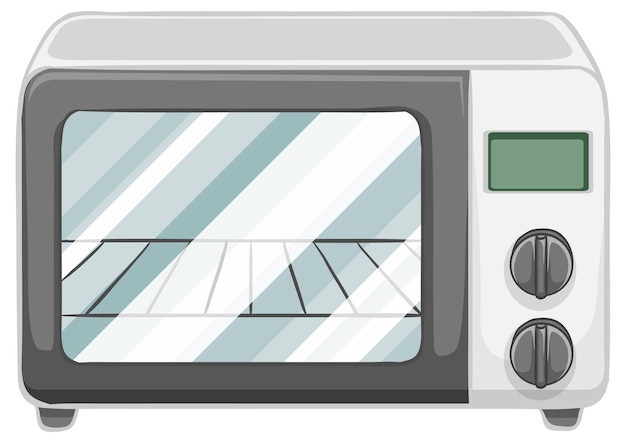 Vector gratuito horno eléctrico aislado sobre fondo blanco.