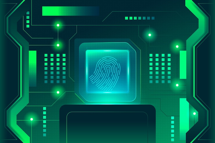 Vector gratuito huella dactilar de neón de fondo