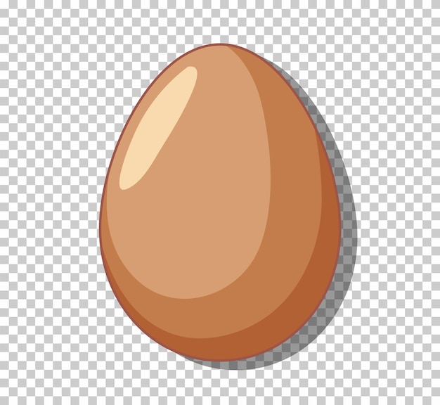 Huevo de gallina aislado en estilo de dibujos animados