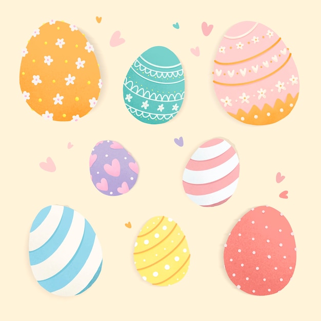 Vector gratuito huevos de pascua