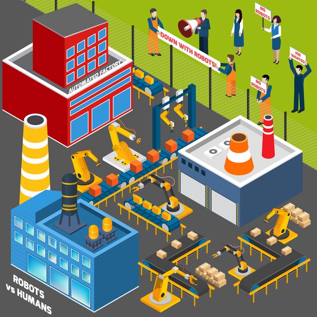 Humanos contra la industria de la automatización