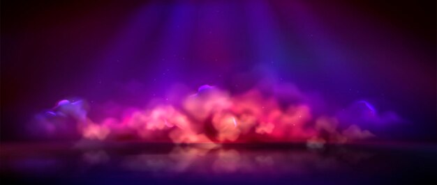 Humo de luz de neón rosado telón de fondo del juego de nubes espaciales