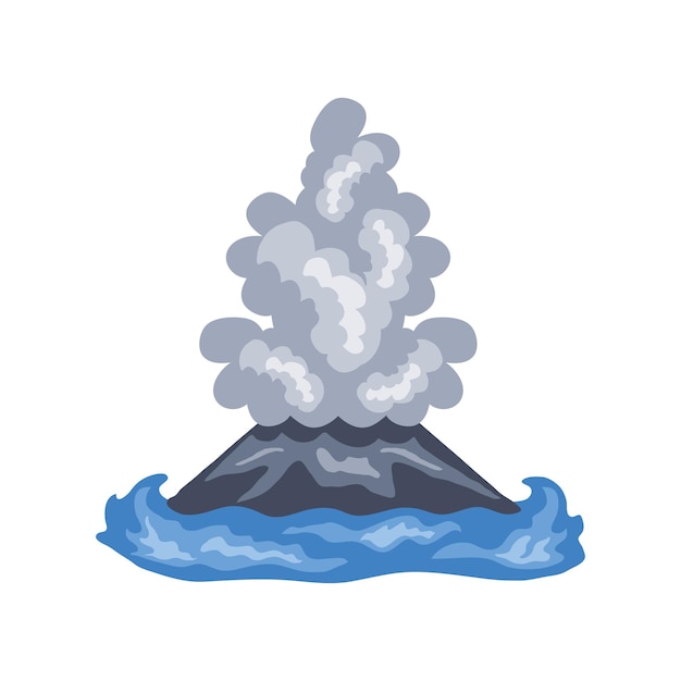 El humo del volcán está activo.