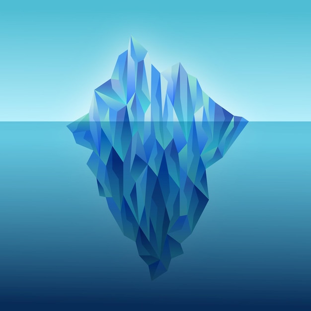 Vector gratuito iceberg de ilustración de diseño plano