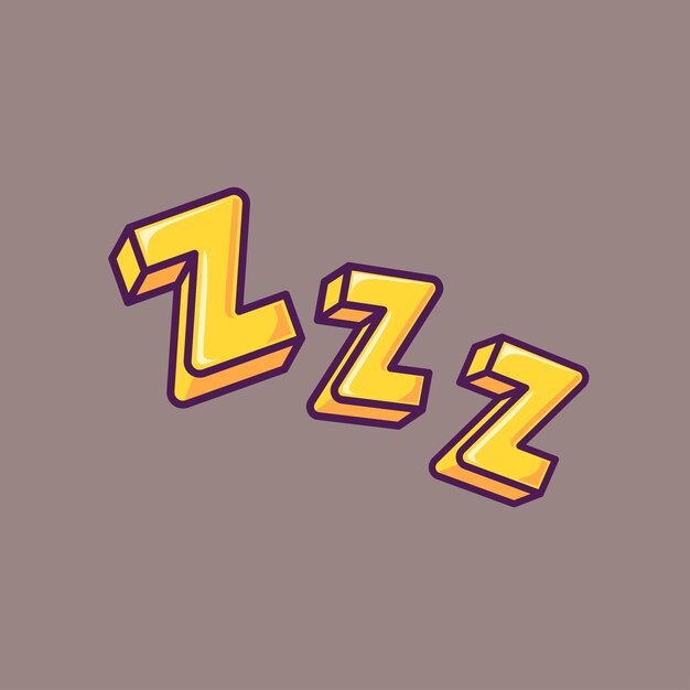 Icon Vector de dibujos animados para dormir Ilustración Icon de objeto de la naturaleza Vector plano aislado