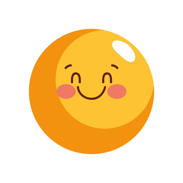 Iconico emoticono de dibujos animados con sonrisa