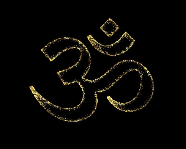 Vector gratuito el icónico símbolo om religioso hindú de vedas y geeta
