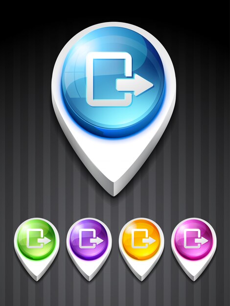 Icono 3d de salida