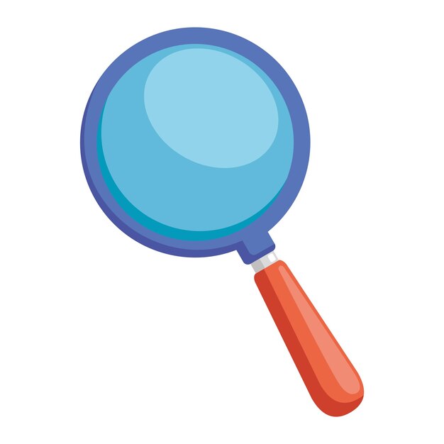 Icono aislado de búsqueda de lupa