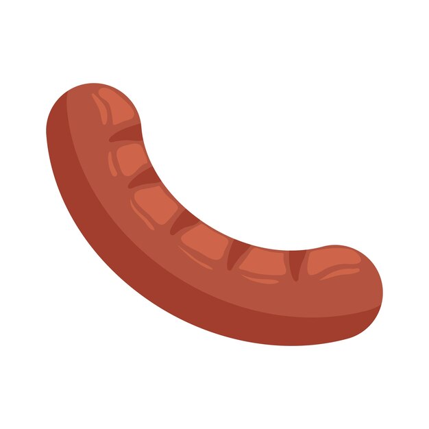 icono aislado de comida a la parrilla de salchichas