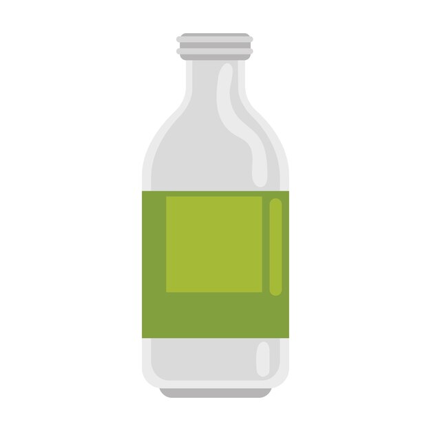 el icono aislado del frasco de botella de ecología