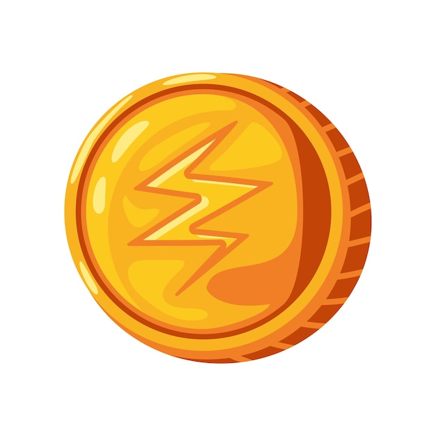 Icono aislado de moneda de objeto de videojuego