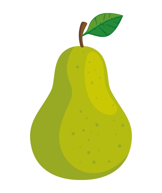 Icono aislado de pera, fruta fresca y ecológica