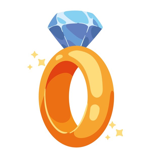 icono aislado de videojuego de anillo