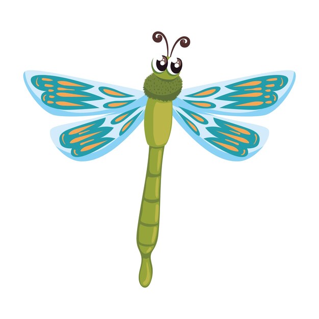 icono de animal de insecto de libélula muy bonito