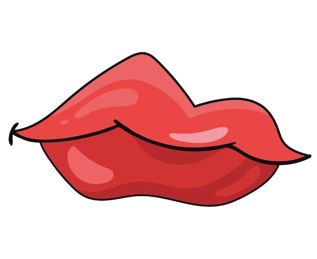Vector gratuito icono de arte pop de boca aislado