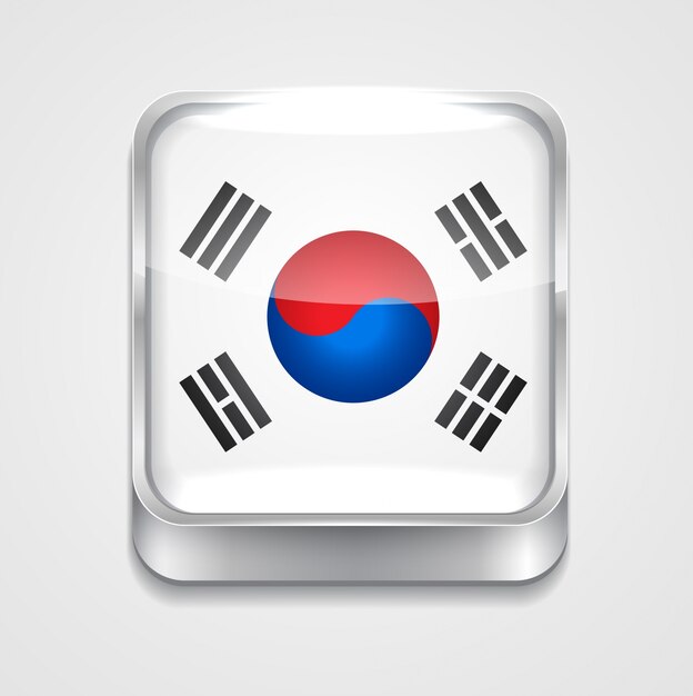 Icono de bandera de corea del sur