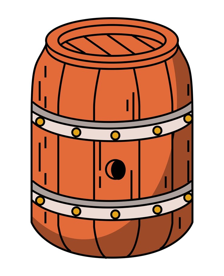 Vector gratuito icono de barril de madera de cerveza aislado