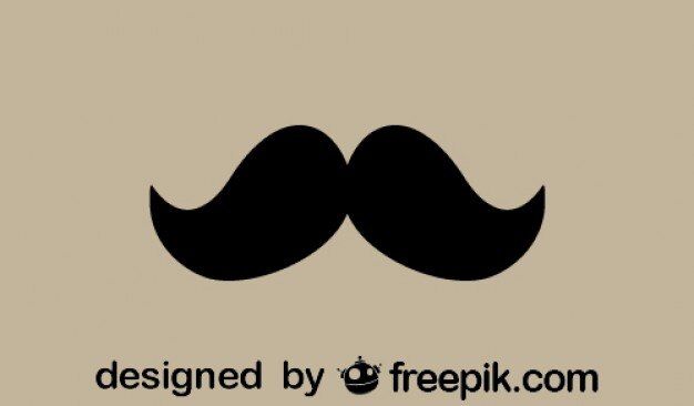Icono de bigote retro