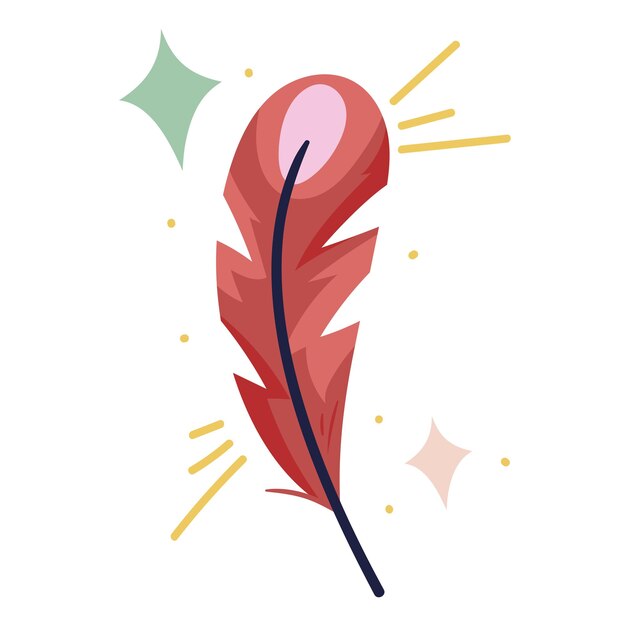 icono boho de plumas esotéricas