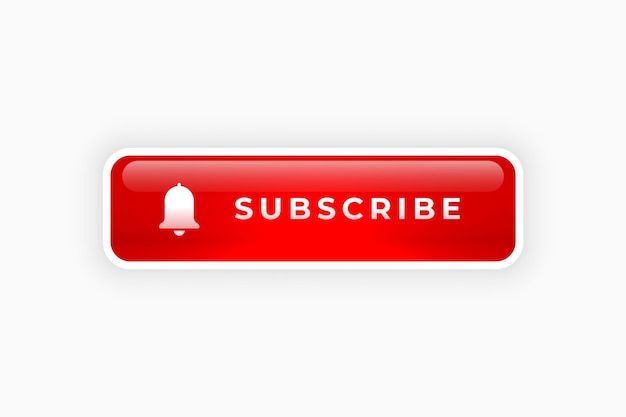 icono de botón de suscripción rojo para las redes sociales