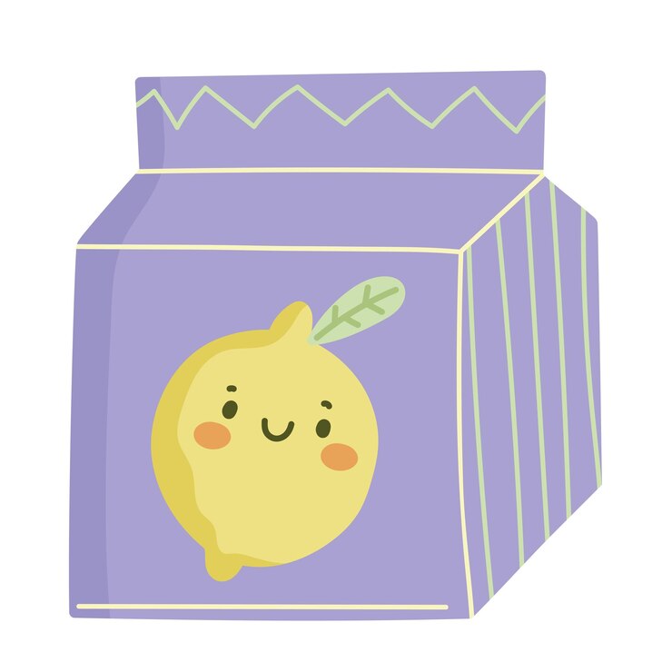 Vector gratuito icono de caja de jugo dibujado a mano aislado