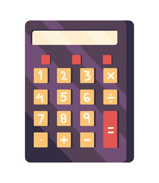 icono de la calculadora financiera fondo blanco