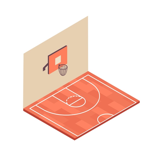 Vector gratuito icono de campo de baloncesto