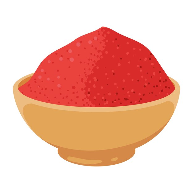 Icono de chile en polvo en un tazón