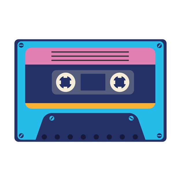 El icono de la cinta de grabación de casete retro