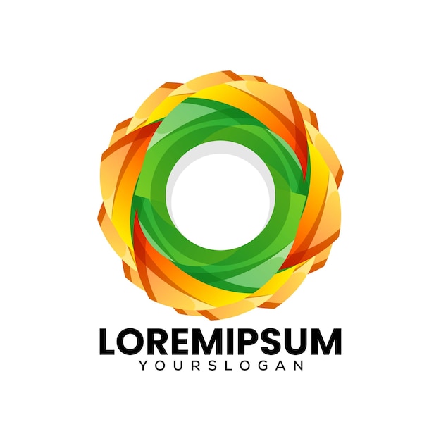 Icono de círculo colorido diseño de logotipo resumen
