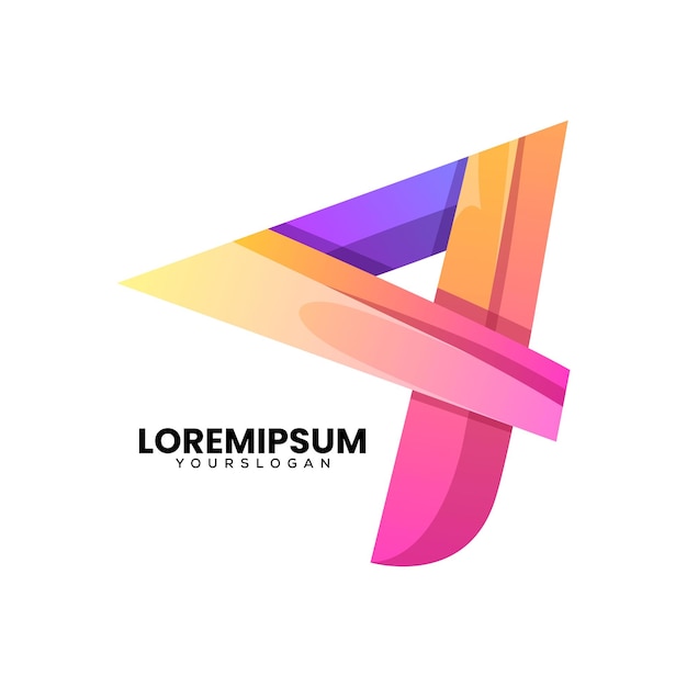 icono de círculo y hoja diseño de logotipo colorido