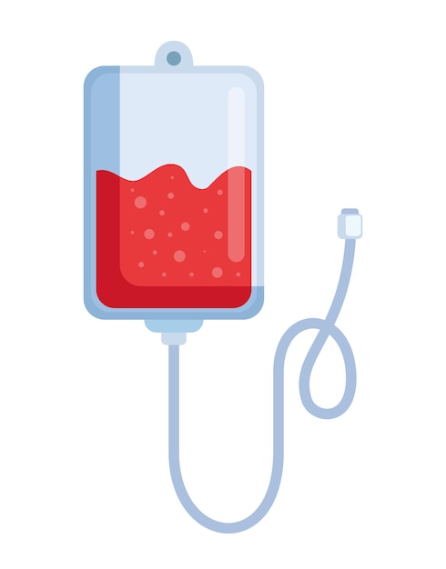 icono colgante de la bolsa de sangre para la donación