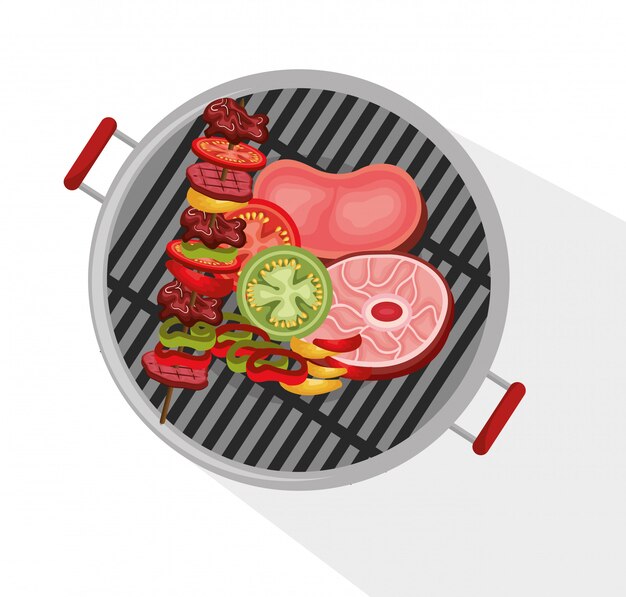 icono de comida deliciosa barbacoa