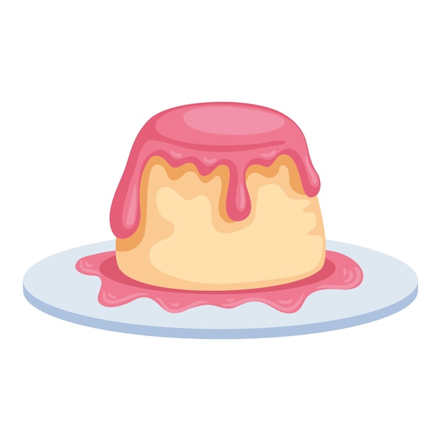 Vector gratuito icono cremoso de pastel de postre aislado