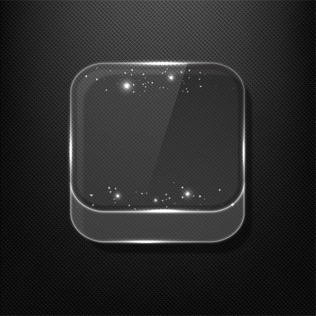 Vector gratuito icono de cristal de app vacío