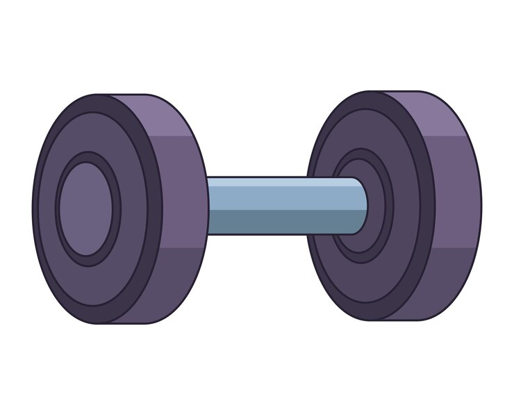 Vector gratuito icono de deporte de barra de gimnasio aislado