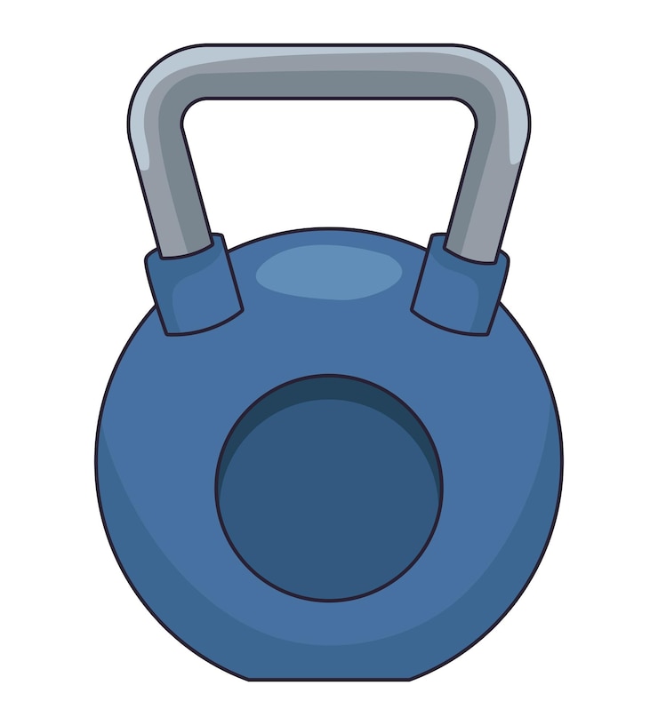 Vector gratuito icono de deporte kettle bell aislado