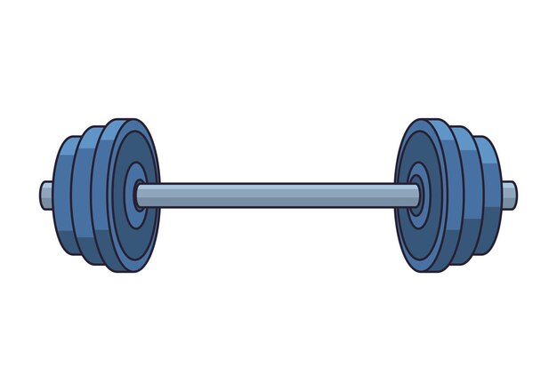 Icono de deporte con mancuernas de gimnasio aislado