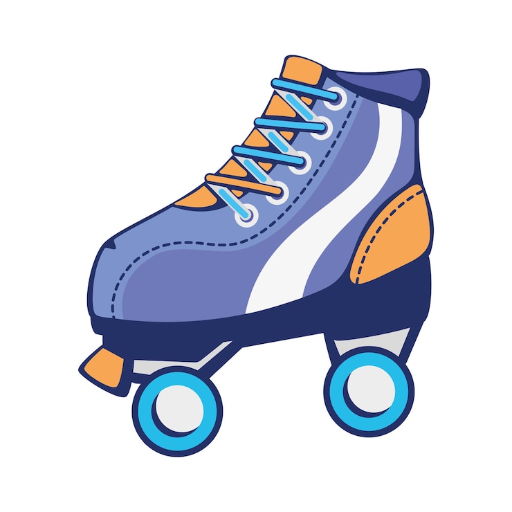 Vector gratuito el icono del deporte de patinaje retro