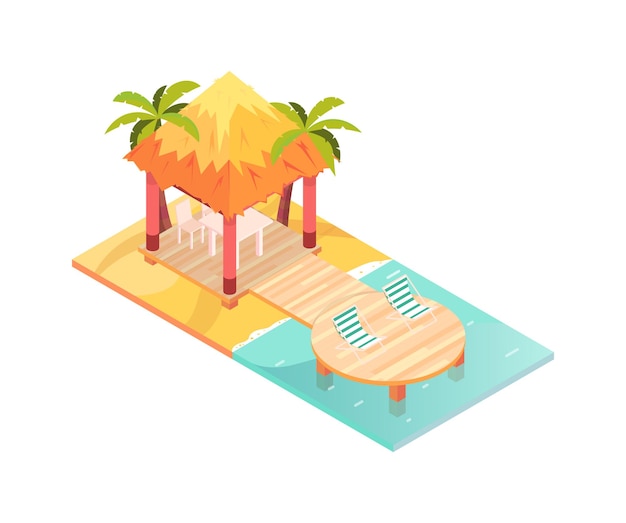 Icono de descanso tropical