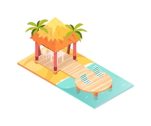 Icono de descanso tropical