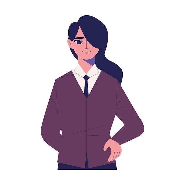 Vector gratuito icono del día del trabajo de mujer de negocios aislado