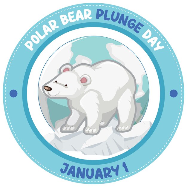 Icono del día de la zambullida del oso polar