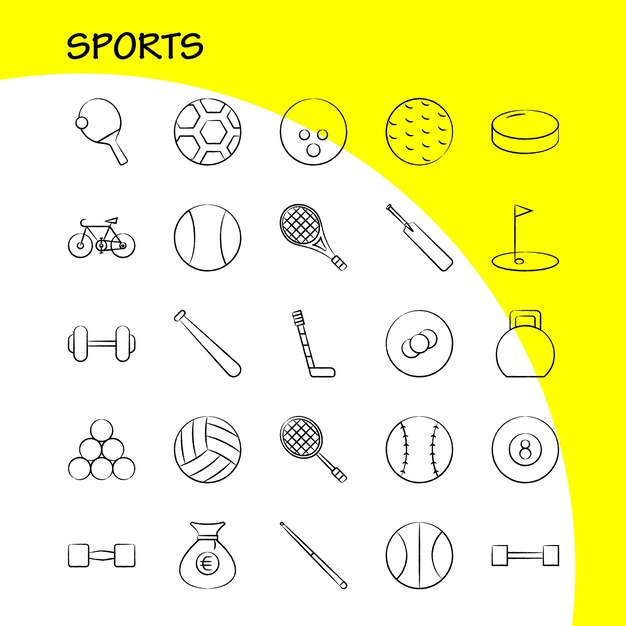 Icono dibujado a mano de deportes para impresión web y kit de UXUI móvil, como bate de béisbol, bate deportivo, bate de críquet, pictograma de críquet, vector de paquete