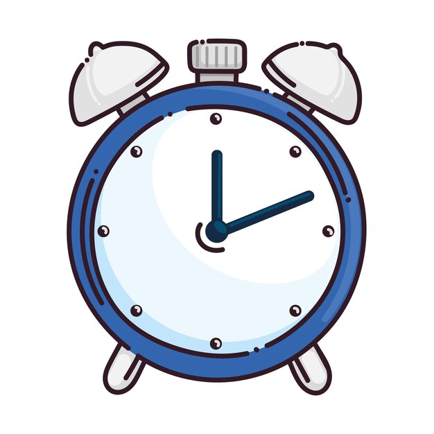 icono de dibujos animados del reloj despertador