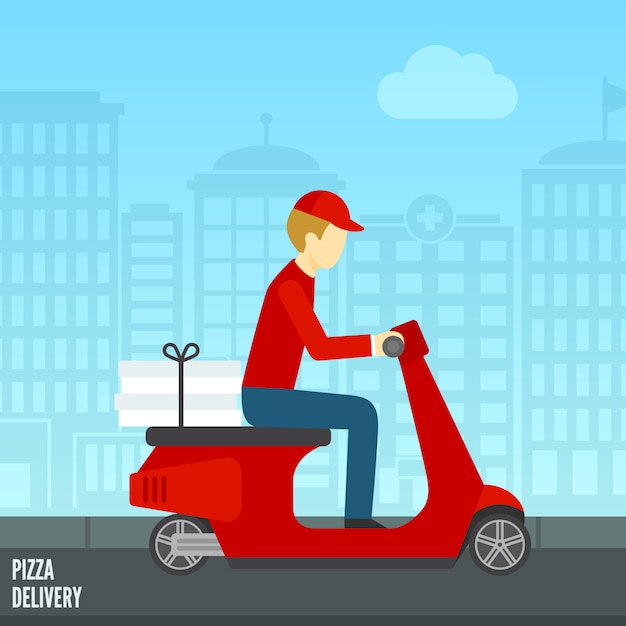 Vector gratuito icono de entrega de pizza