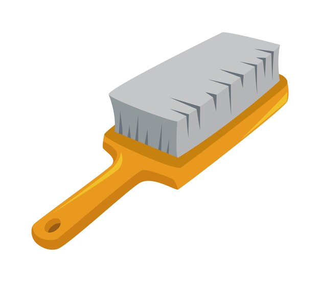 icono de equipo de limpieza de cepillo de mango